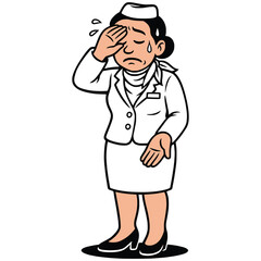 Flight Attendant&rsquo;s Exhaustion Amidst the Journey Generative AI