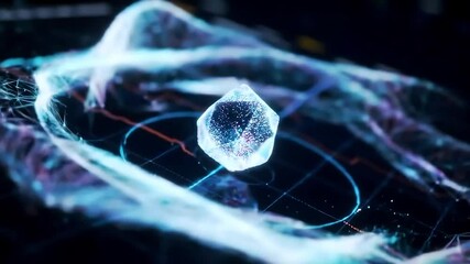 futuristic crystal energy core - Powered by Adobe