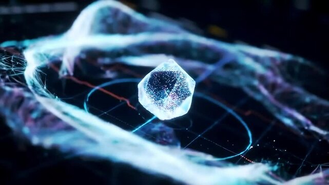 futuristic crystal energy core