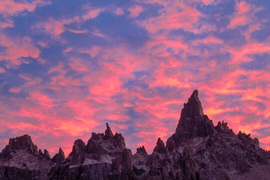 Mountains in San Carlos de Bariloche, Nahuel Huapi National Park,&nbsp;Patagonia,&nbsp;Argentina. Trekking, hiking, climbing in the Andes. Beautiful landscape of Argentina mountain Cerro Cathedral in Bariloche