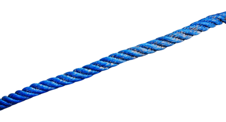 blue rope on white background