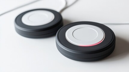 Modern wireless charging station with led indicator lights