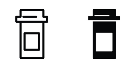 Medicine jar icon design template