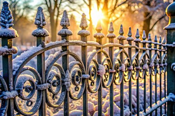 Frozen Iron Gate Winter Garden