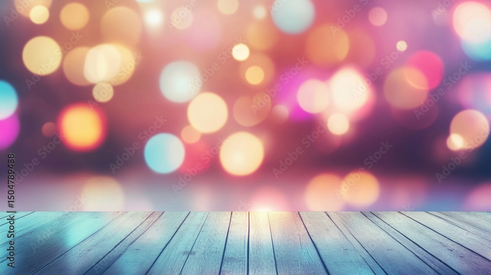 Poster bokeh lights create a vibrant and magical atmosphere, perfect for background use in creative project