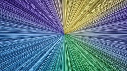 Obraz premium Multicolored radial lines radiating from the center.