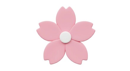 Pink Cherry Blossom Flower 3D Render