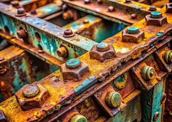 Rusty Metal Structures, Industrial Decay, Abstract Photography, Architectural Detail