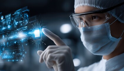 A scientist wearing a lab coat