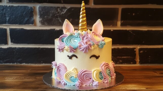 Pastel unicorn cake