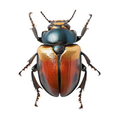 Colorful Insect with Detailed Texture on Transparent Background