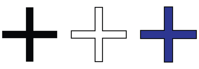 Obraz premium plus icon. isolated white background. eps 10.