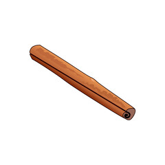 Cinnamon vector illustration in semi realistic icon style. Editable design element of Eid Cooking Spices. Perfect for education or business. Kayu Manis.