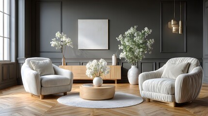 modern living room with sofa