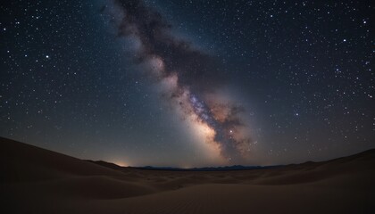 Fototapeta premium Earth's sky at night and the stars far away in the sky, a beautiful portrait of the milky way.