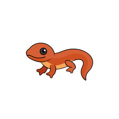 Side View of a Kawaii Tiny Mouse Jumping in Vector Cartoon Clipart Style