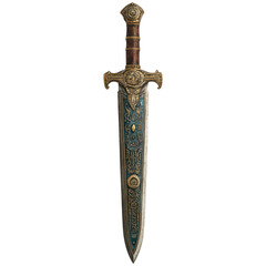 Ornate Decorative Sword with Unique Design and Detailed Handle
