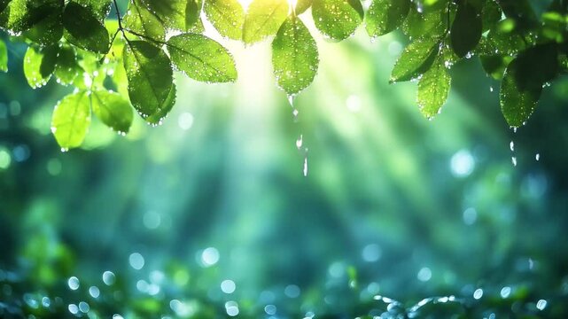 光が差し込む森