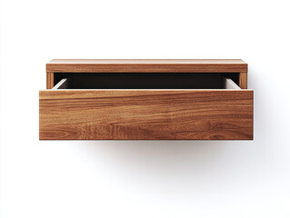 A hidden drawer mechanism, isolated on a clean white background, with a secret compartment and no shadow.