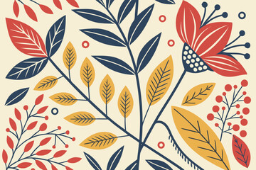 Vibrant Floral Design: Orange and Coral Flowers on Black