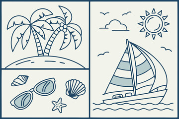 Obraz premium Hand-Drawn Design Elements: Circles, Squares, Leaves, Wreaths, Floral Elements - Perfect for Branding, Invitations & Crafts