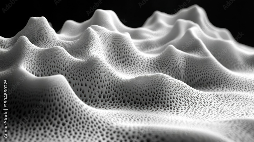Poster abstract 3d white wave pattern texture background
