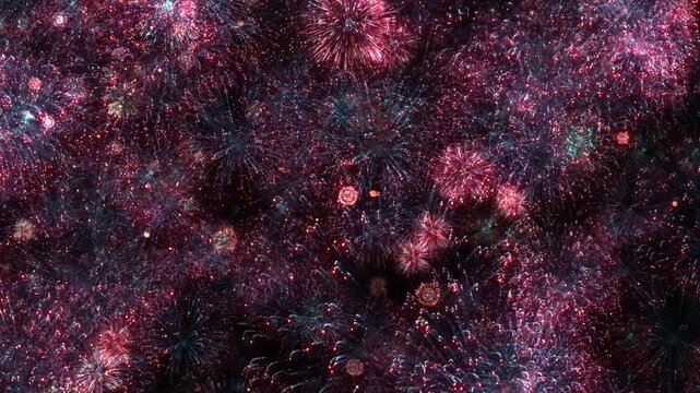 Abstract seamless loop many spark fireworks particles animation effect on black abstract background for your event, VJ, concert, title, trailer, presentation show. 