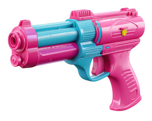 Vibrant water gun pink and blue colors, perfect for summer fun and pool parties. This playful toy features sleek design and is ideal for outdoor activities, bringing joy and excitement to any