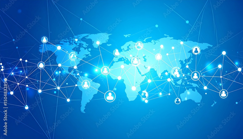 Poster abstract background with globe
