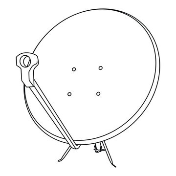 antenna tv parabolic out line art