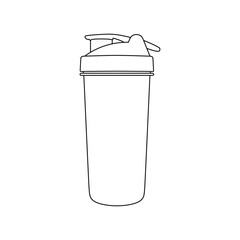 Tumbler bottle out line art
