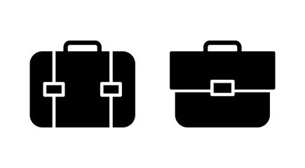 Briefcase icon vector. suitcase sign and symbol. luggage symbol.