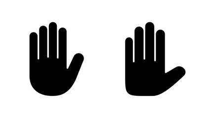 Hand icon vector. hand sign and symbol. palm