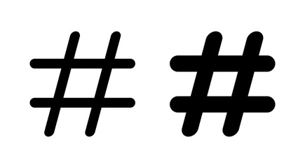 Hashtag icon vector. hashtag sign and symbol