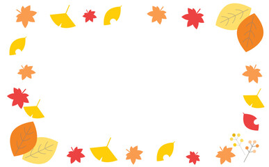 かわいい落ち葉のフレーム