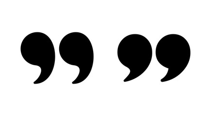 Quote icon vector. Quotation mark sign and symbol