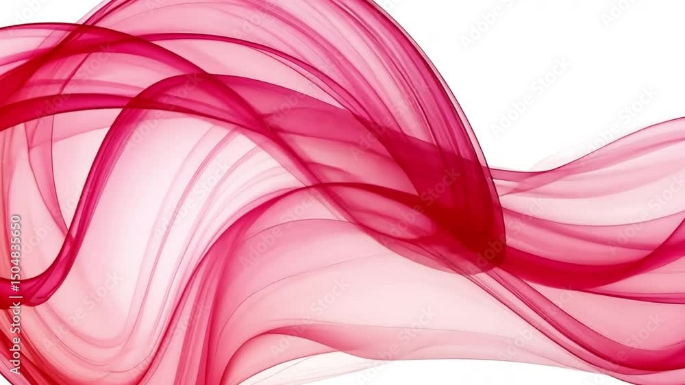 Poster elegant abstract design flowing pink waves with smooth curves and artistic gradient, evoking sense o