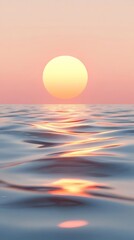 Obraz premium Sunset reflection on calm water, peaceful and serene.