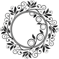 abstract floral frame