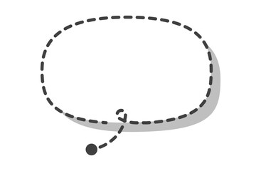 場所を示す　破線吹き出し