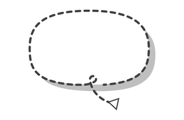 場所を示す　破線吹き出し