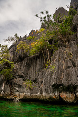 Famous Limestone rocks of Coron island Busuanga Palawan Philippines