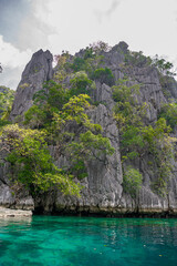 Beautiful turquoise water in the lagoon of Coron, Palawan, Philippines