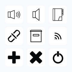 Web icon set. vector icon illustration