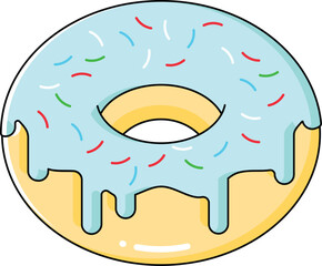 blue donut