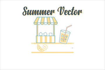 Cute Summer Ice Cream Vector Collection. Kawaii Summer Dessert Clipart for Kids.