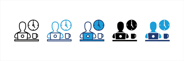 Office Worker Multi Style Icon Set
