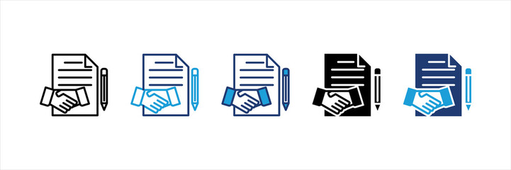 Contract Multi Style Icon Set