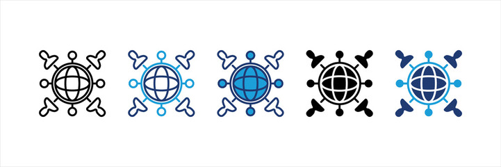 Outsourcing Multi Style Icon Set
