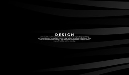 Abstract futuristic dark black background with wave design. Realistic 3d wallpaper with luxurious flowing lines. Perfect background for posters, websites, brochures, banners, applications, etc.	
